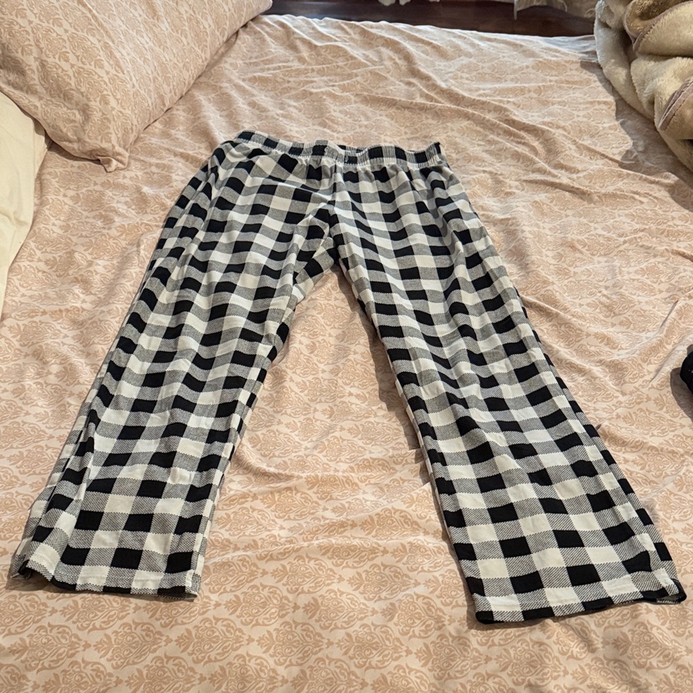 Black and White Mens Pajama Pants